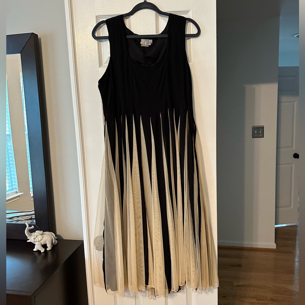 ASOS black and cream dress